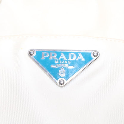 Prada Hand Bag Nylon 2way White Turquoise Blue  48007