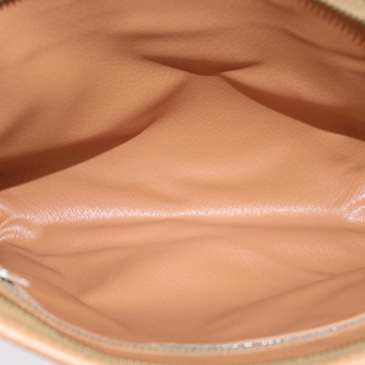 Celine Macadam Canvas Clutch Bag PVC Leather Beige  48156
