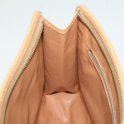 Celine Macadam Canvas Clutch Bag PVC Leather Beige  48156