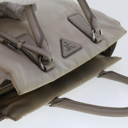 Prada Hand Bag Nylon Leather Gray  48188