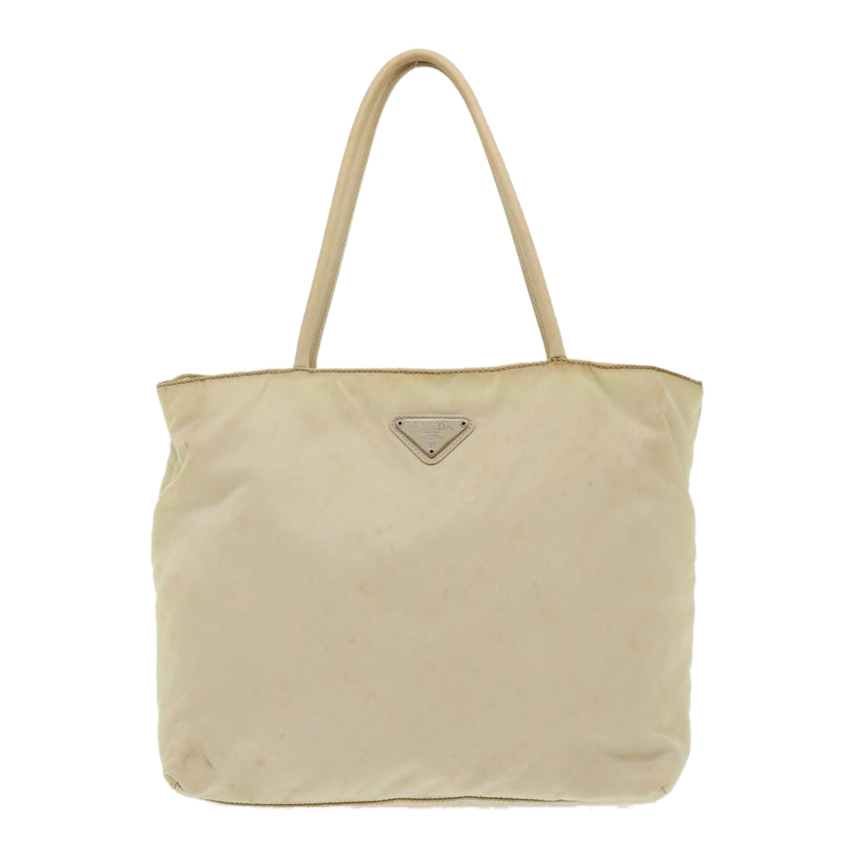 Prada Hand Bag Nylon Beige  48236