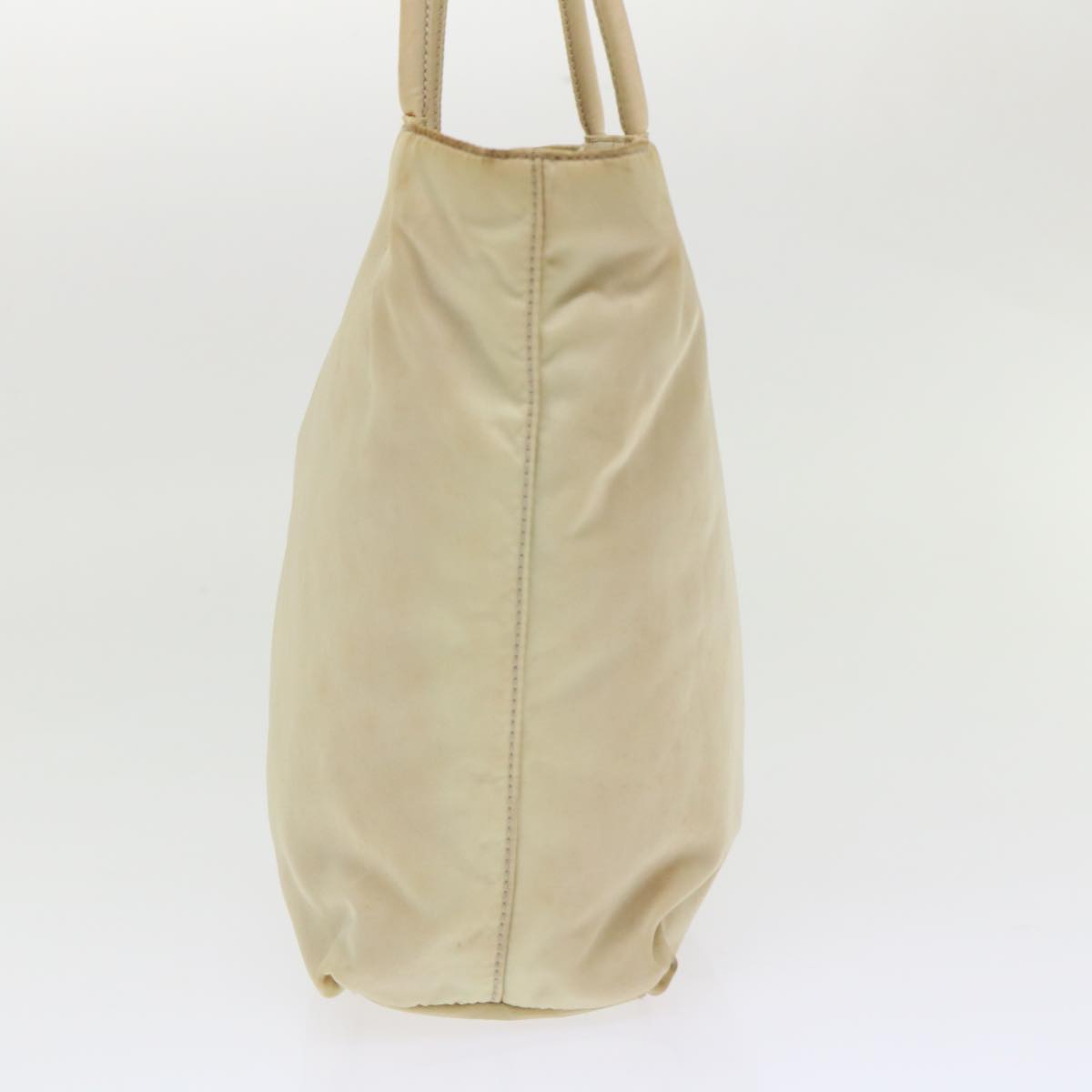 Prada Hand Bag Nylon Beige  48236