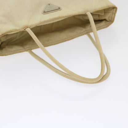 Prada Hand Bag Nylon Beige  48236