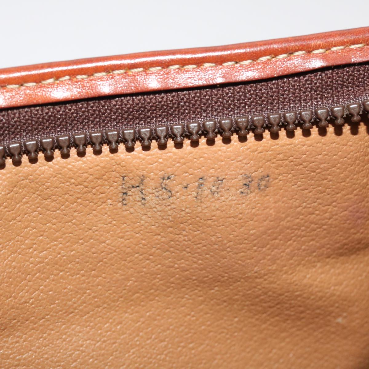Celine Macadam Canvas Clutch Bag PVC Leather Brown  48331