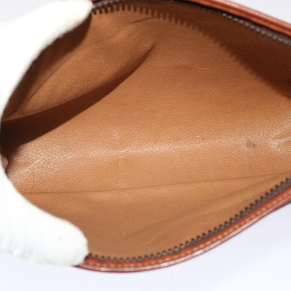 Celine Macadam Canvas Clutch Bag PVC Leather Brown  48331