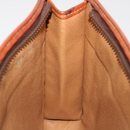 Celine Macadam Canvas Clutch Bag PVC Leather Brown  48331