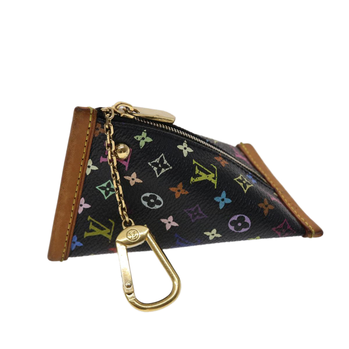 LOUIS VUITTON Monogram Multicolor Berlingo Coin Purse Black M58029 LV  48390