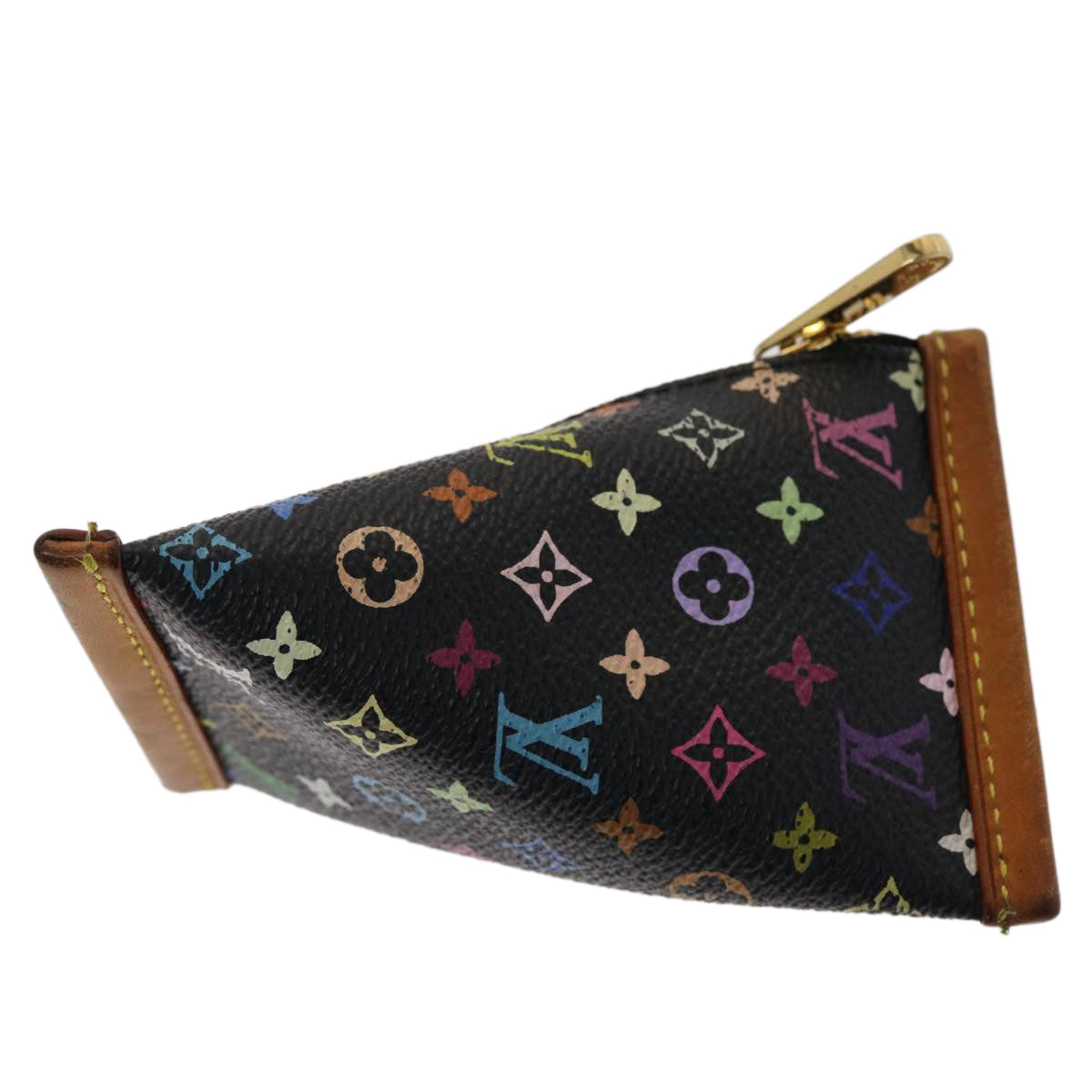 LOUIS VUITTON Monogram Multicolor Berlingo Coin Purse Black M58029 LV  48390