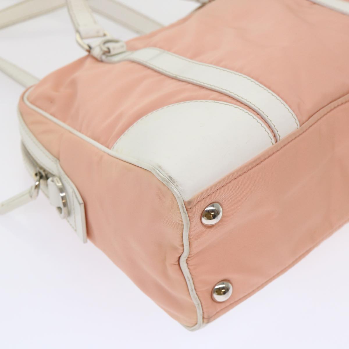 Prada Hand Bag Nylon Leather Pink  48453