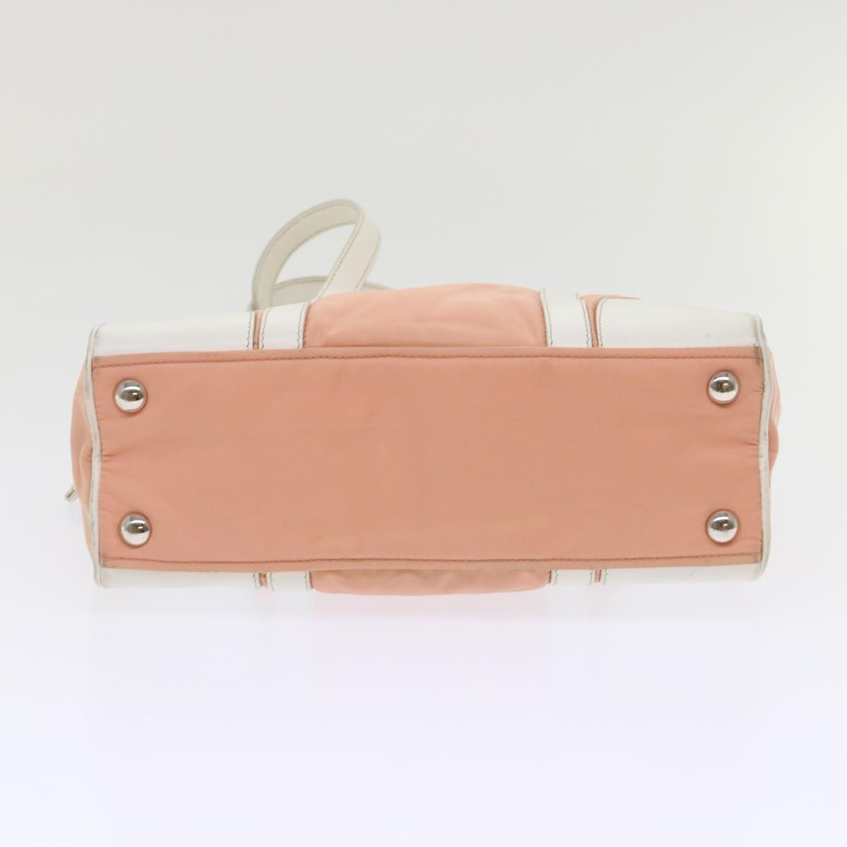 Prada Hand Bag Nylon Leather Pink  48453