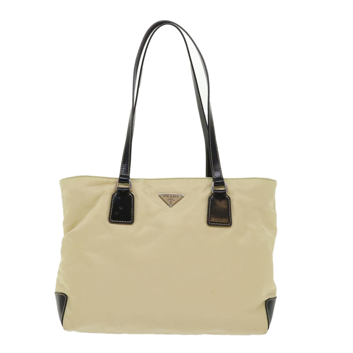 Prada Tote Bag Nylon Cream  48454