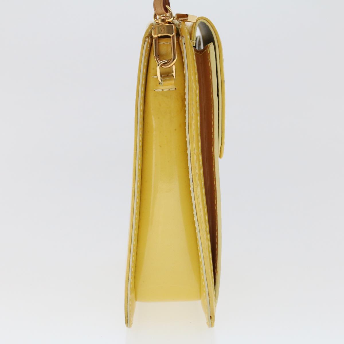 LOUIS VUITTON Monogram Vernis Motto Accessory Pouch Yellow M91159 LV  48591