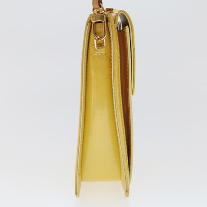 LOUIS VUITTON Monogram Vernis Motto Accessory Pouch Yellow M91159 LV  48591