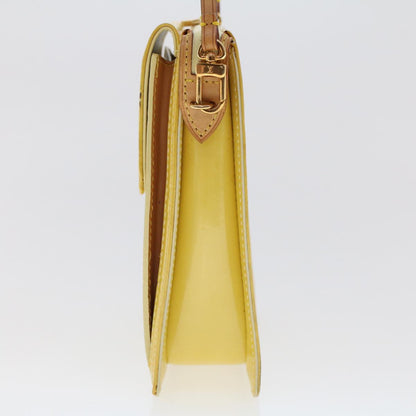 LOUIS VUITTON Monogram Vernis Motto Accessory Pouch Yellow M91159 LV  48591