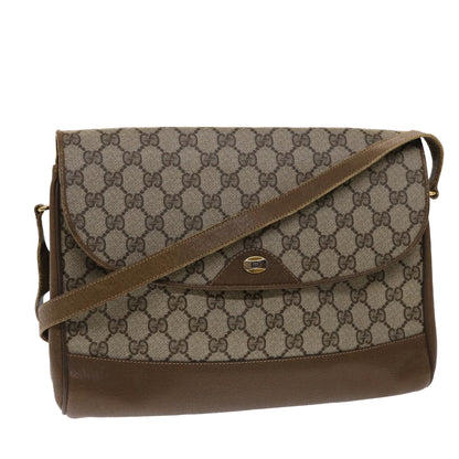 GUCCI GG Canvas Shoulder Bag PVC Leather Beige  48599