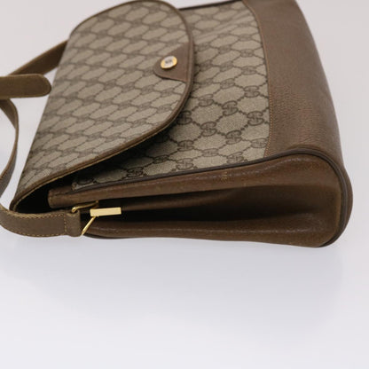 GUCCI GG Canvas Shoulder Bag PVC Leather Beige  48599