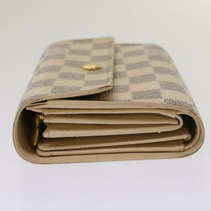 LOUIS VUITTON Damier Azur Portefeuille Alexandra Wallet N63068 LV  48625
