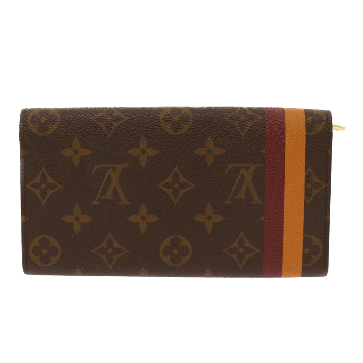 LOUIS VUITTON Monogram Orump Portefeuille Sarah Wallet initials Beige Auth 48651