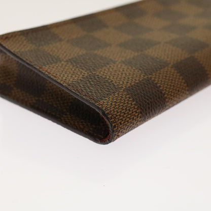 LOUIS VUITTON Damier Ebene Etui Lunettes Simple Glasses Case N62964 Auth 48676