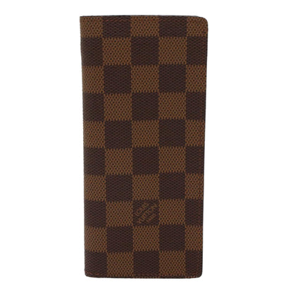 LOUIS VUITTON Damier Ebene Etui Lunettes Simple Glasses Case N62964 Auth 48676