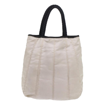 Prada Hand Bag Nylon Ivory  48756