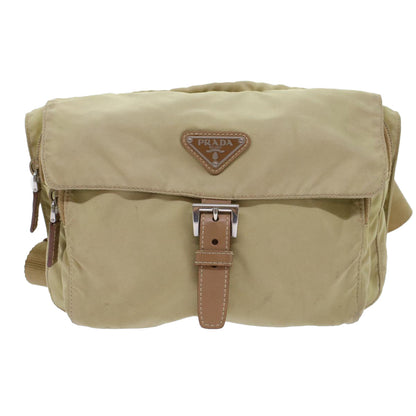 Prada Shoulder Bag Nylon Beige  48760