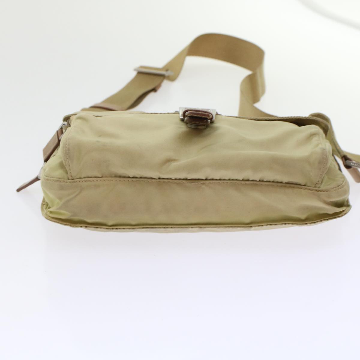 Prada Shoulder Bag Nylon Beige  48760