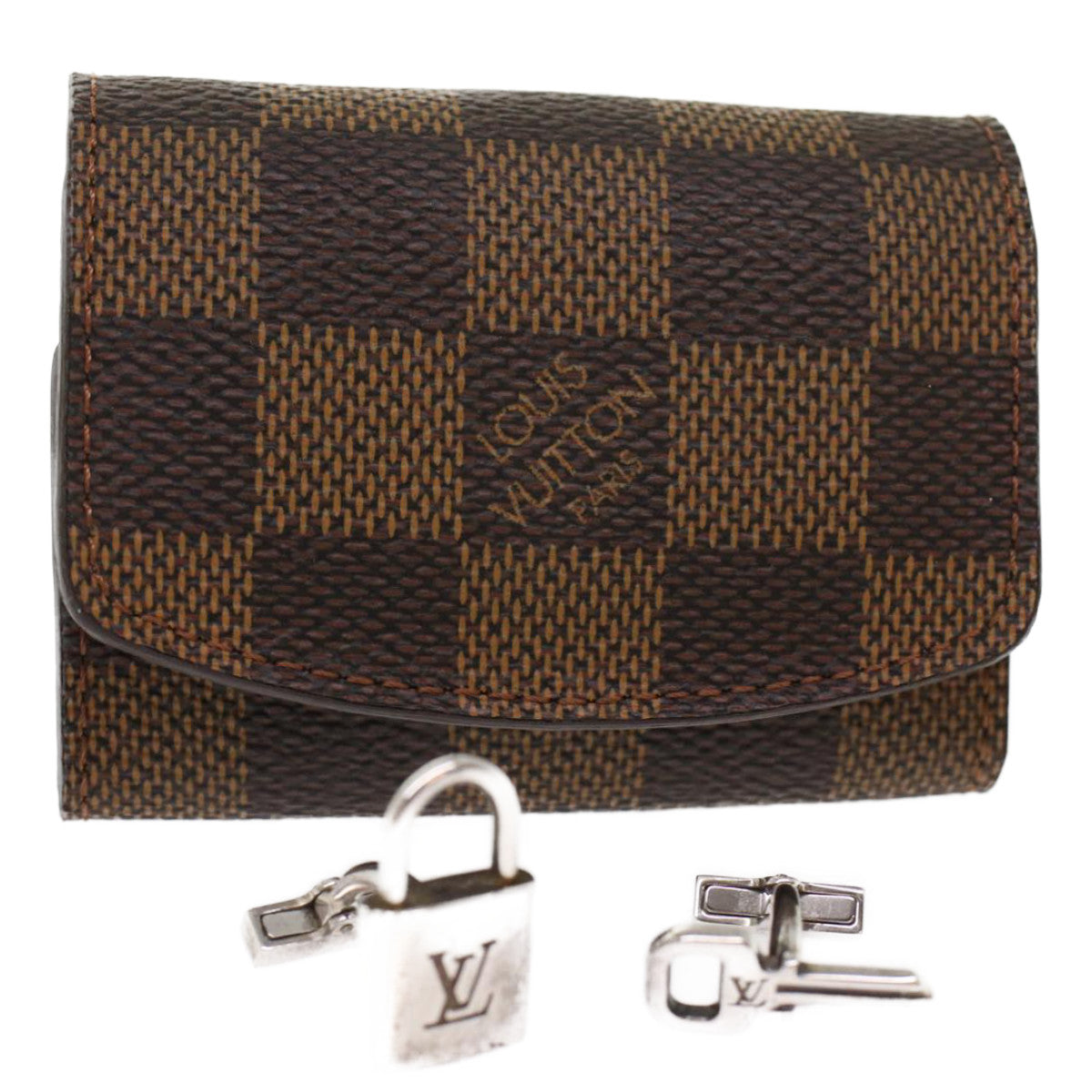 LOUIS VUITTON Damier Ebene Cuff Case Cuffs M64600 LV  48769