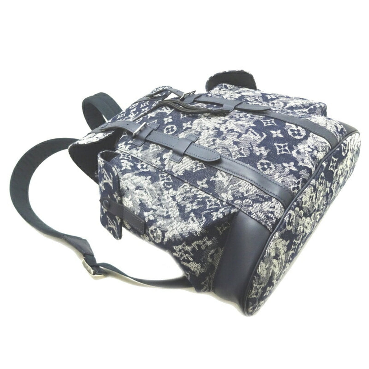 Louis Vuitton Navy Canvas Christopher backpack bag