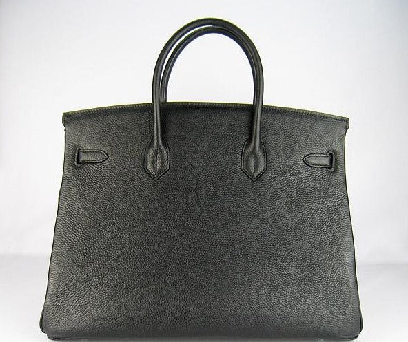 Hermes Birkin 35cm Togo Leather Handbags 6099 Black Silver