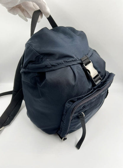 Prada Navy Nylon Backpack