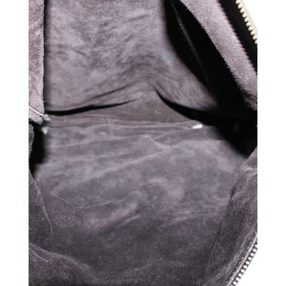 Celine Brown Print Velvet Shoulder Bag