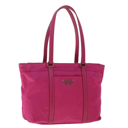 Prada Hand Bag Nylon Leather Pink  49021