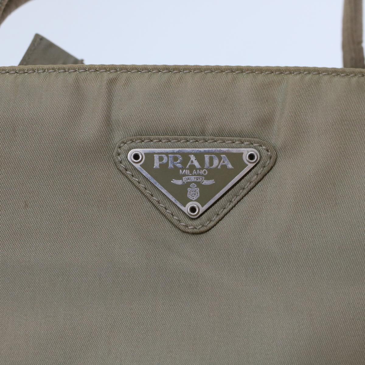 Prada Tote Bag Nylon Khaki  49025