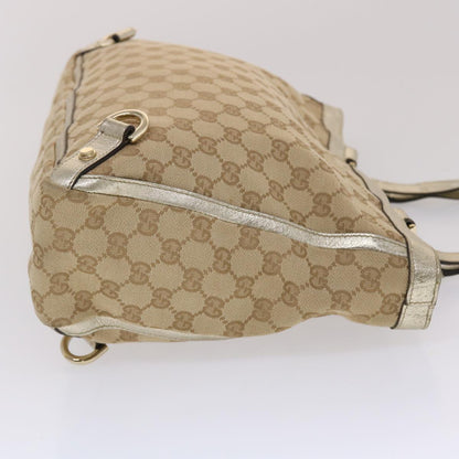 GUCCI GG Canvas Tote Bag Beige Gold  49062