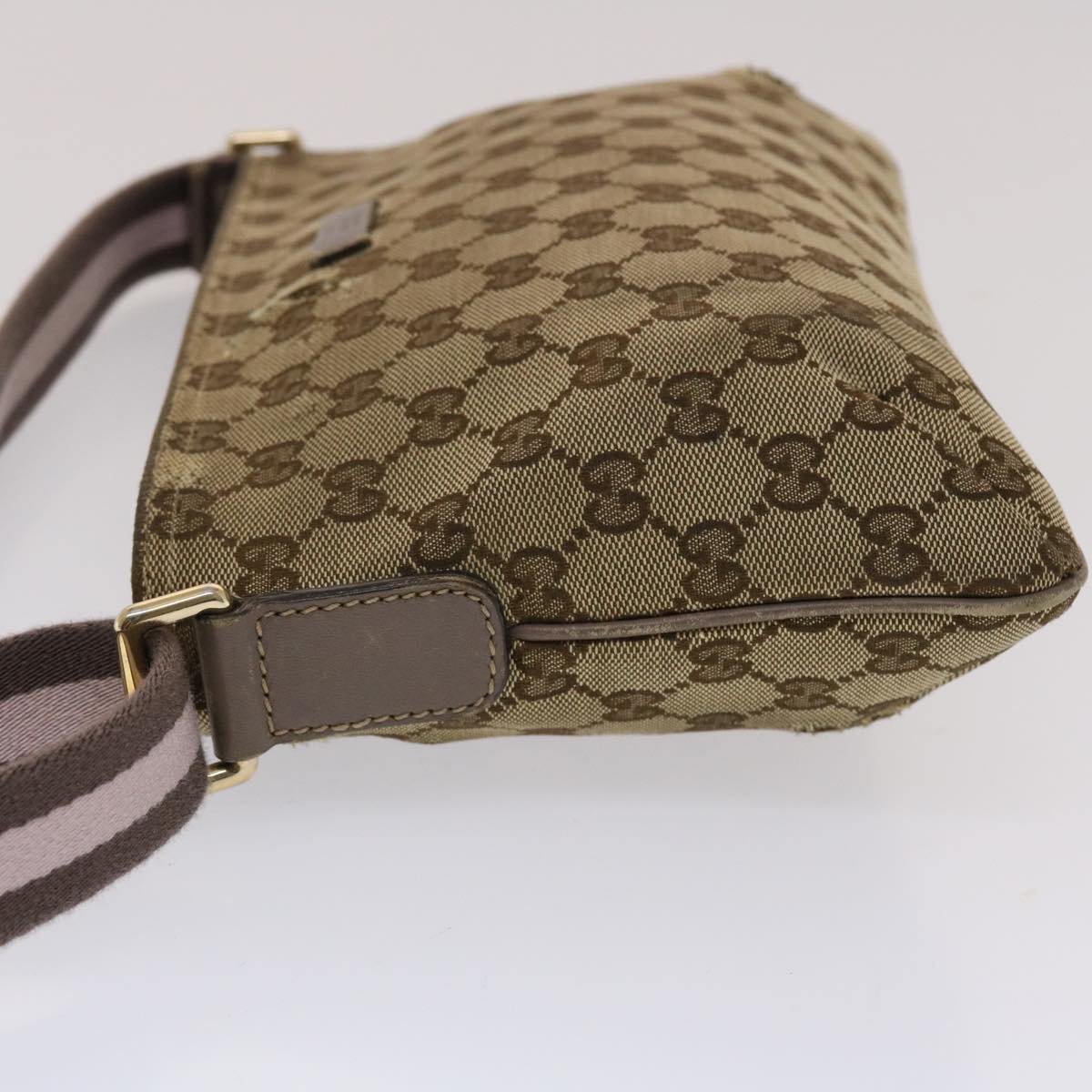 GUCCI GG Canvas Sherry Line Shoulder Bag Beige Pink  49065