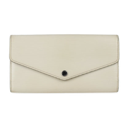 Louis Vuitton White Leather Portefeuille Sarah wallet accessories