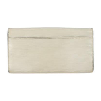 Louis Vuitton White Leather Portefeuille Sarah wallet accessories