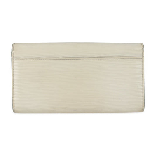 Louis Vuitton White Leather Portefeuille Sarah wallet accessories