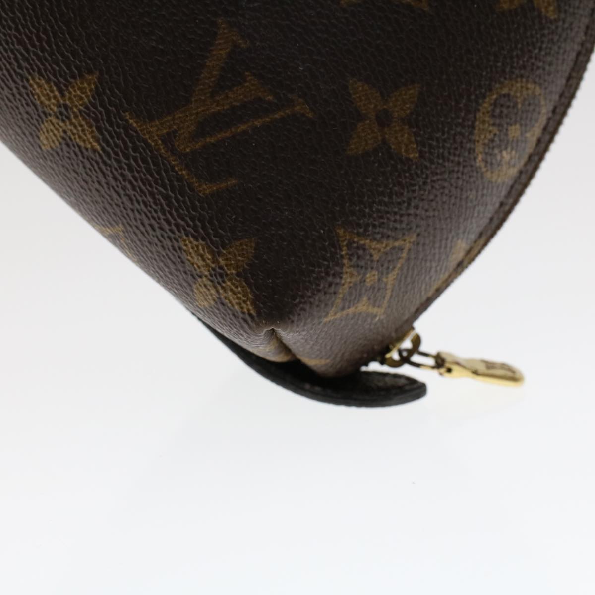 LOUIS VUITTON Monogram Trousse Demi Ronde Cosmetic Pouch M47520 LV  49187