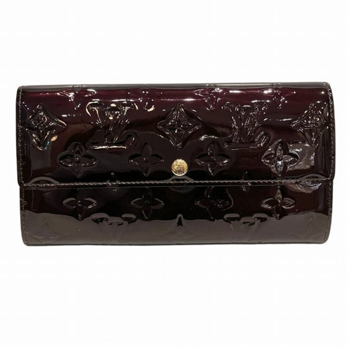 Louis Vuitton Monogram Vernis Amarante  Galle Monogram Vernis Long Bill Wallet (Bi-Fold)