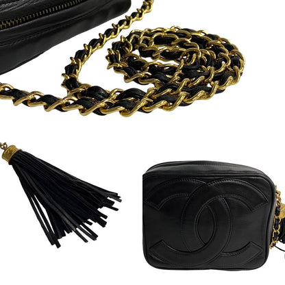 Chanel CC Tassel Mini Camera Bag  Leather Crossbody Bag in Good condition