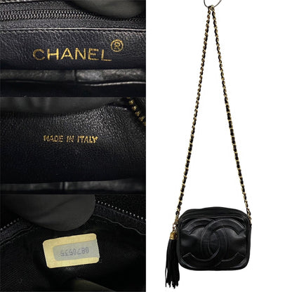 Chanel CC Tassel Mini Camera Bag  Leather Crossbody Bag in Good condition