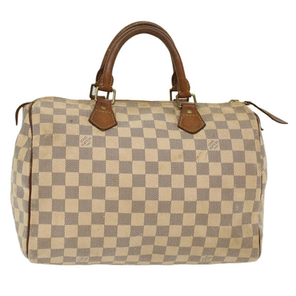 LOUIS VUITTON Damier Azur Speedy 30 Hand Bag N41533 LV Auth 49233