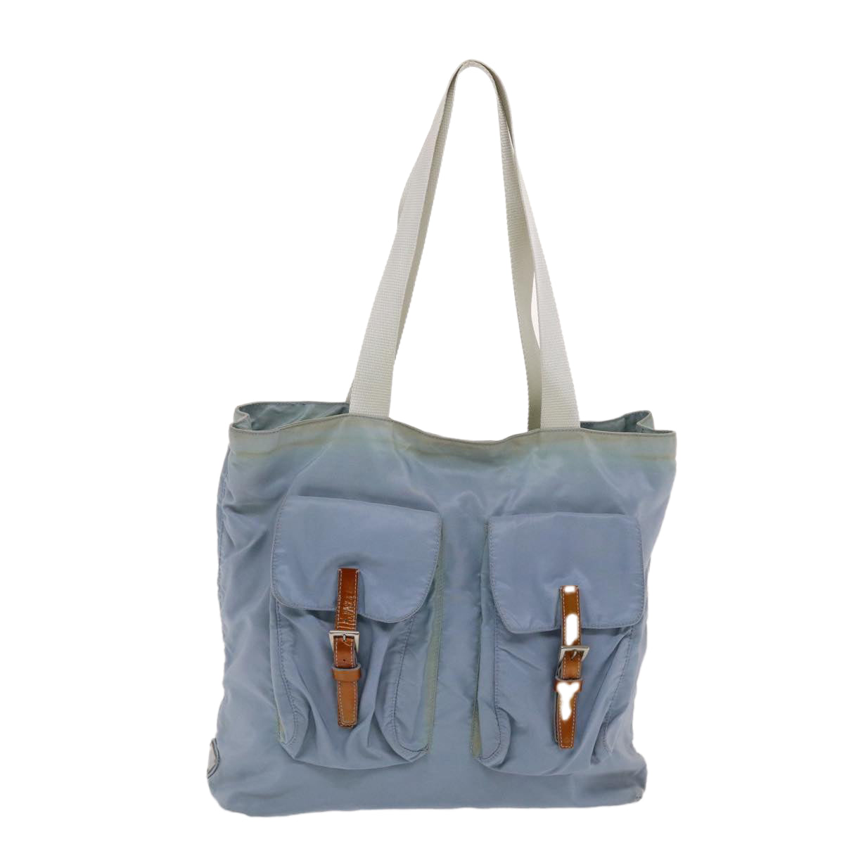 Prada Tote Bag Nylon Light Blue  49298