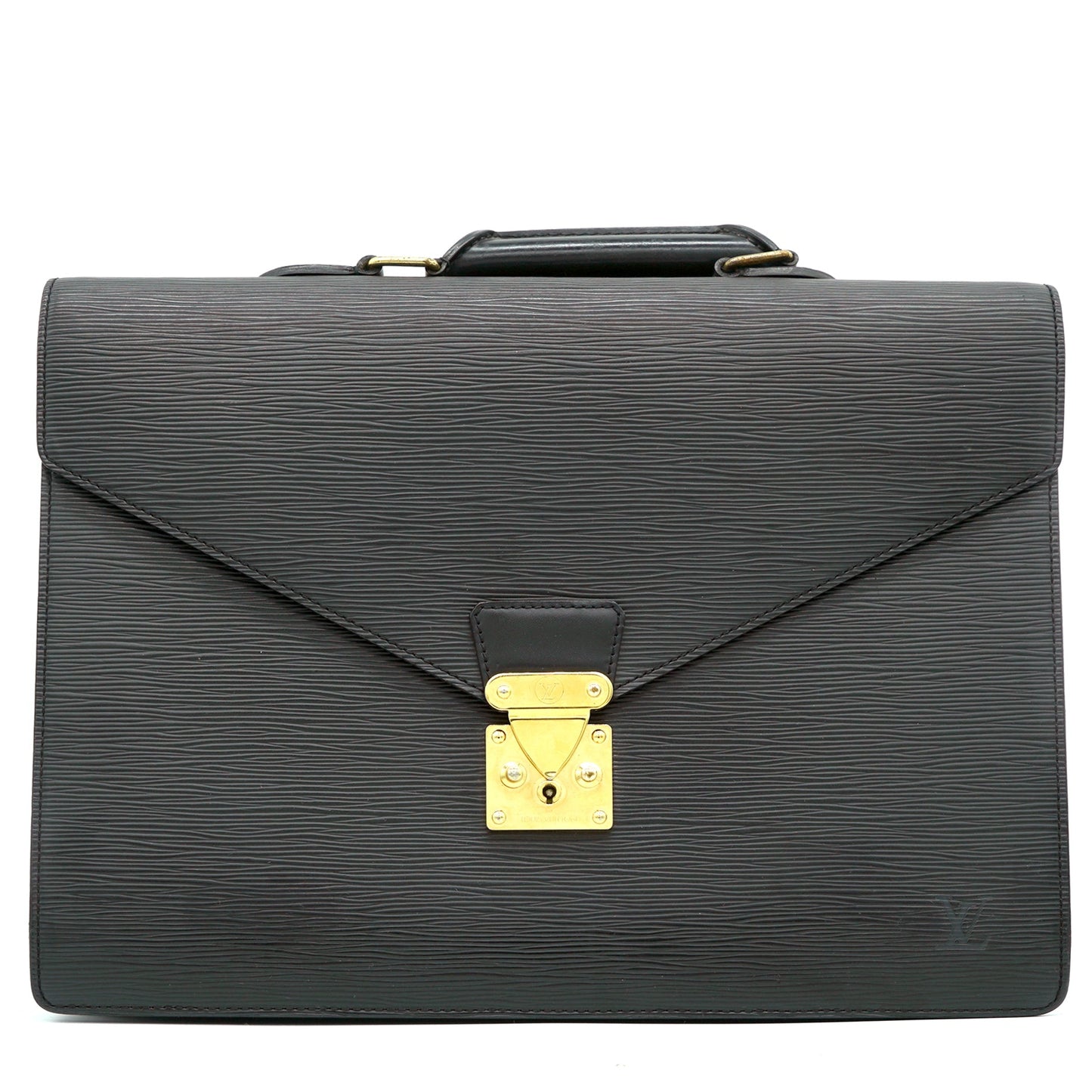 Louis-vuitton Black Epi Leather Ambassador Briefcase