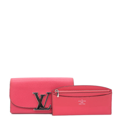 Louis-vuitton Taurillon Leather Vivienne LV Long Wallet Pink