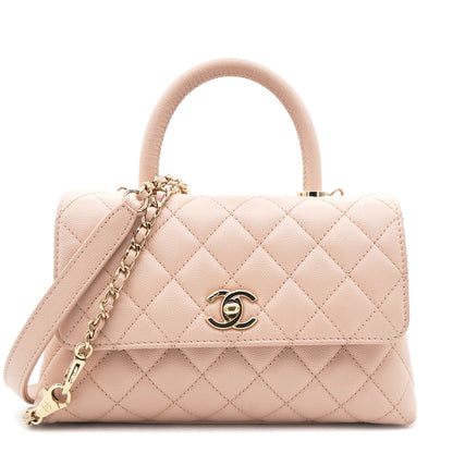 Caviar Leather Small Coco Top Handle Bag