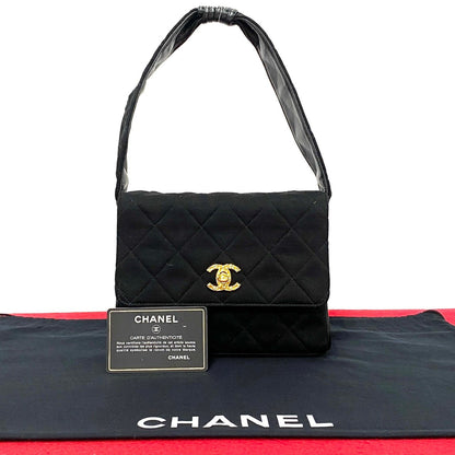 Chanel CC Satin Matelasse Handbag  Canvas Handbag in Excellent condition