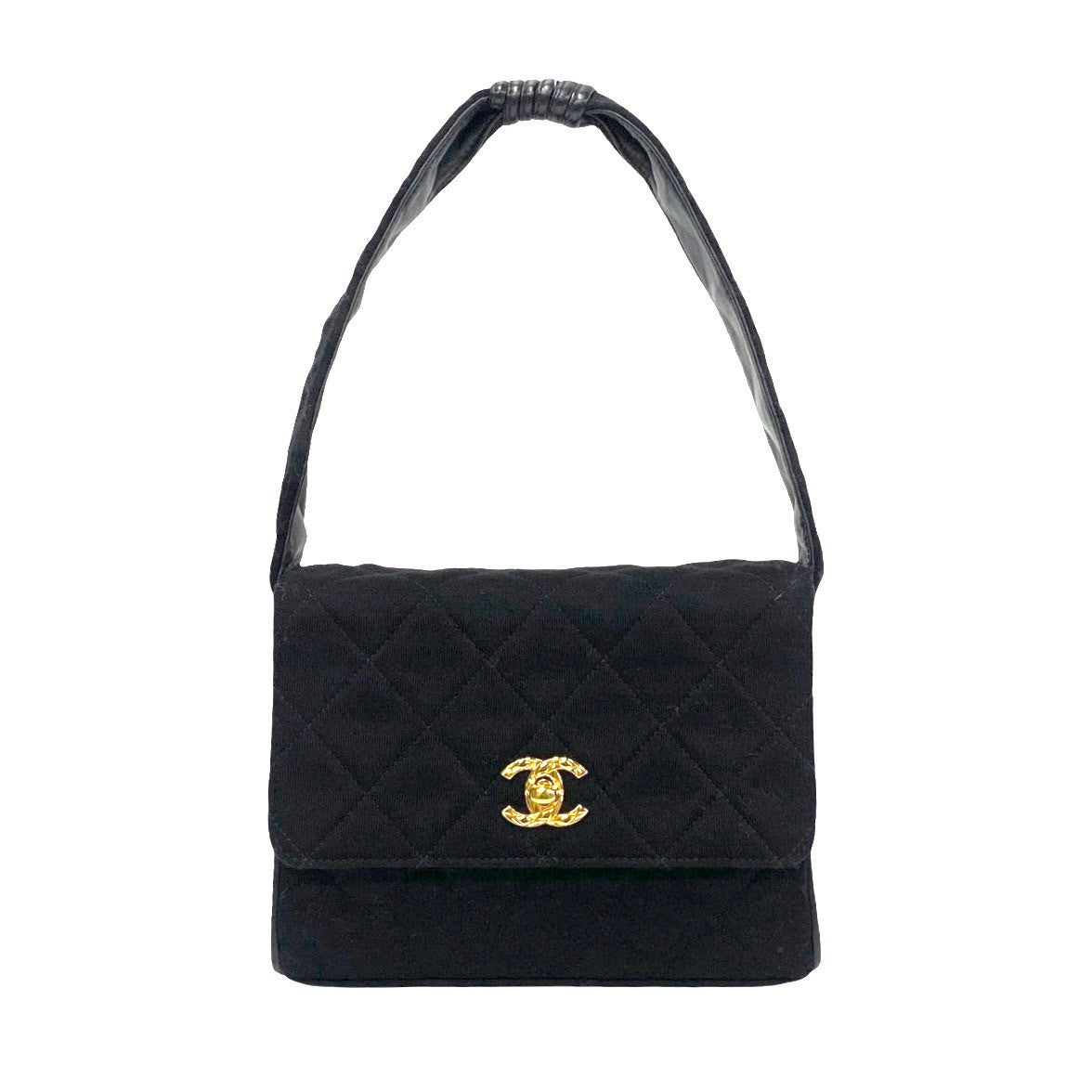 Chanel CC Satin Matelasse Handbag  Canvas Handbag in Excellent condition